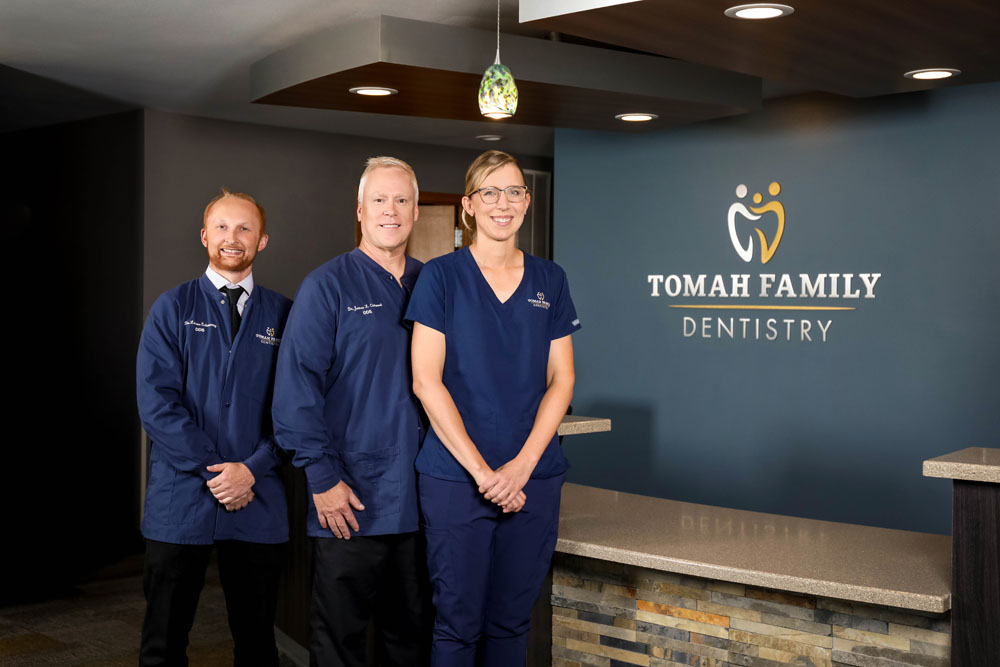 Dentists: Dr. Ali Mathews, Dr. Jim Chitwood, and Dr. Lucas Schwartz